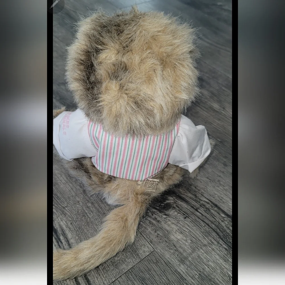 Robert RAIKES Striped Plush Cat Toy with Bow Tie